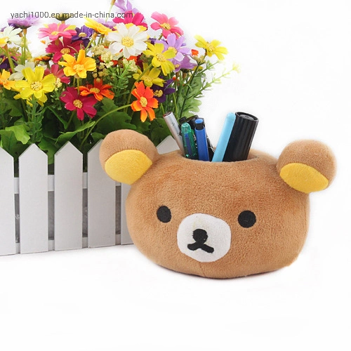 Office Stationery Plush Animal Toy Bear Pencil Holder