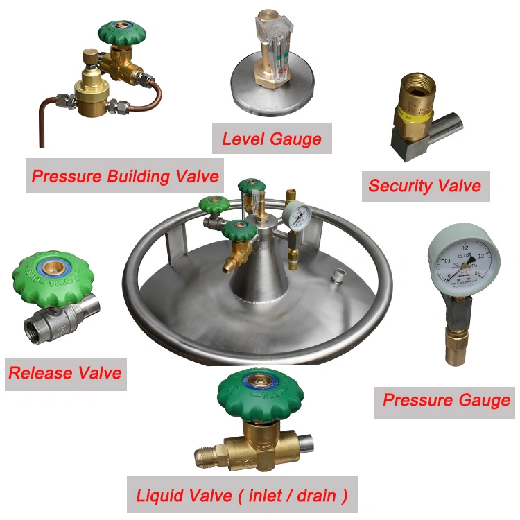 Ydz Customized Horizontal Liquid Nitrogen Container Pressurized Liquid Nitrogen Gas Cylinder