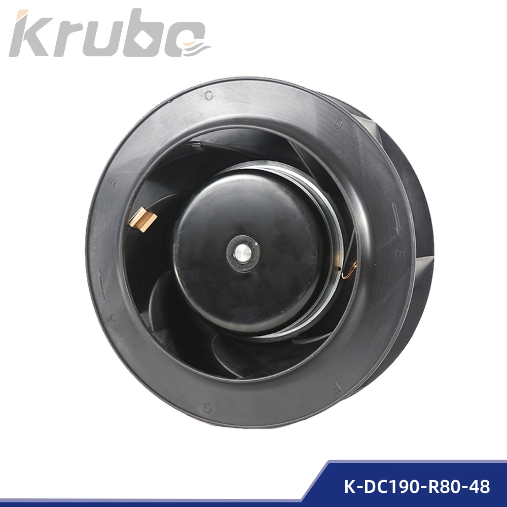 Krubo 80V DC Backward Centrifugal Fan for Rail Transit Transportation Industry (K-DC190-R80-48)