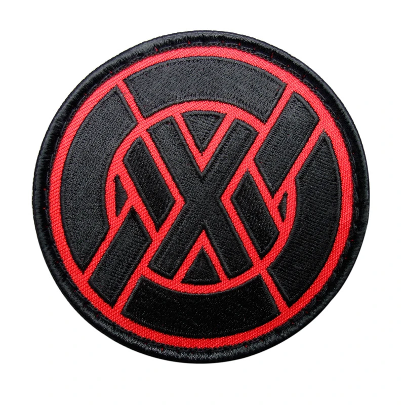 Custom White and Black Fashion Embroidery Iron on Patches Design