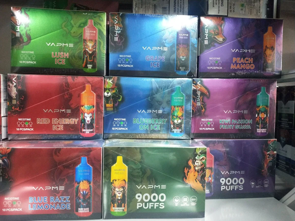 Original Vapme Fire 9000 Puff Disposable/Chargeable Vape Bang XXL E Cigarette Randm Tornado Wape