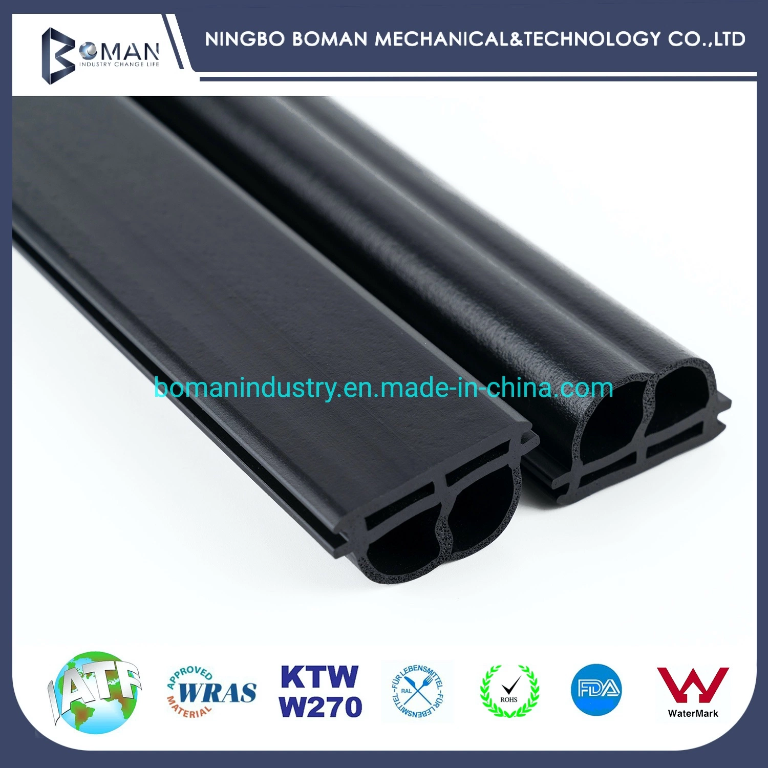 Rubber Cord Customize PVC Silicone EPDM Rubber Weather Seal Strip for Aluminum Frame