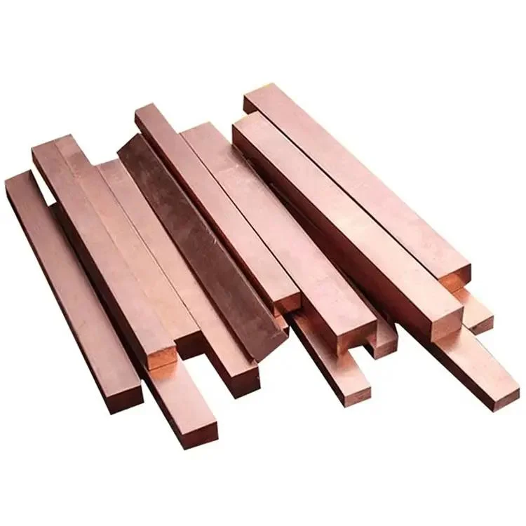 Copper Bars C12200 C18980 C15715 Edge Closing Copper Flat Rod 8mm 99.99% Pure Round Square Copper Busbar Strips Brass Rod Bar