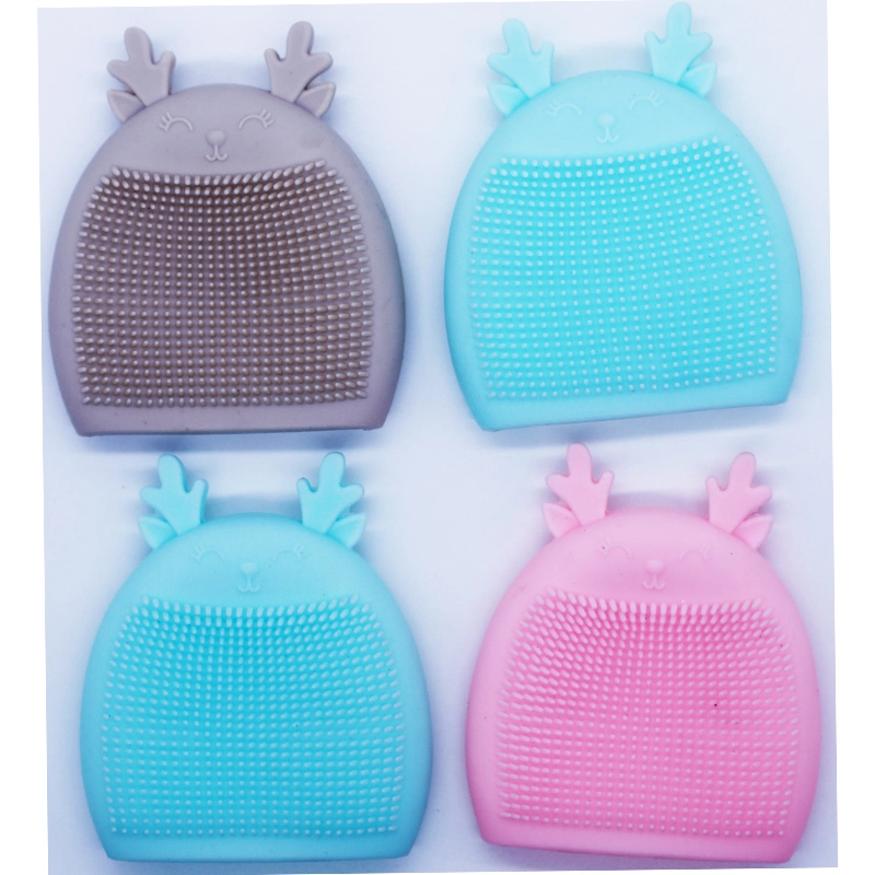 2023 New Design Cute Rabbit Shape Silicone Cleaning Brush Reusable Exfoliators Beauty Cleaning Tool for Skin Care