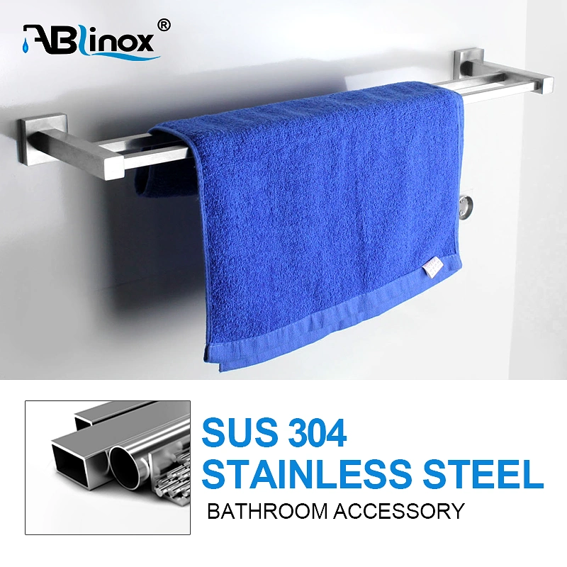 Bathroom Accessories Double Bath Towel Bar Stainless Steel Towel Rack Wall Mount Towel Holder