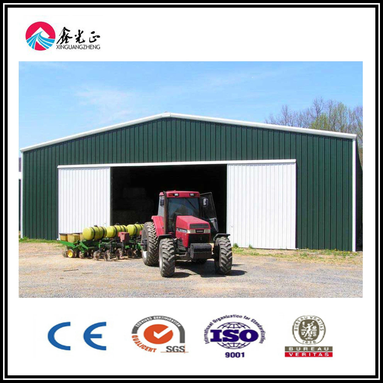 Steel Structure Warehouse with Length of 50 Meters and Width of 30 Meters.