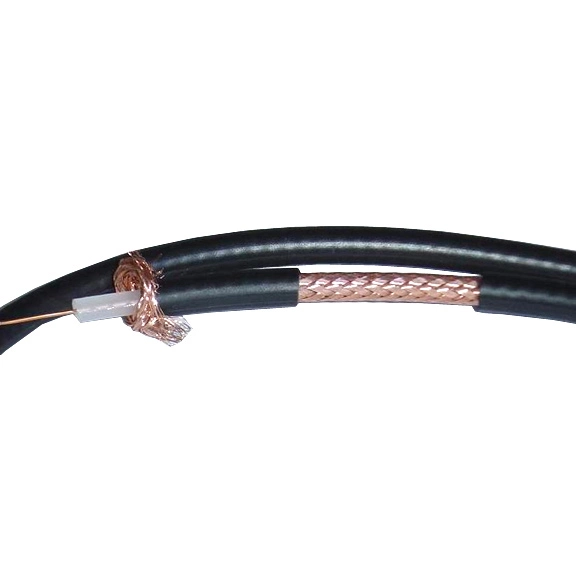 (Cable coaxial RG58C/U, RG59B/U, RG213/U).