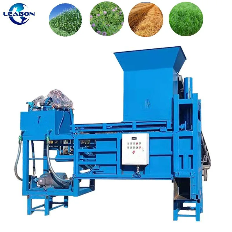 Leabon Supply Livestock Feed Silage Grass Corn Stalk Square Packing Machine