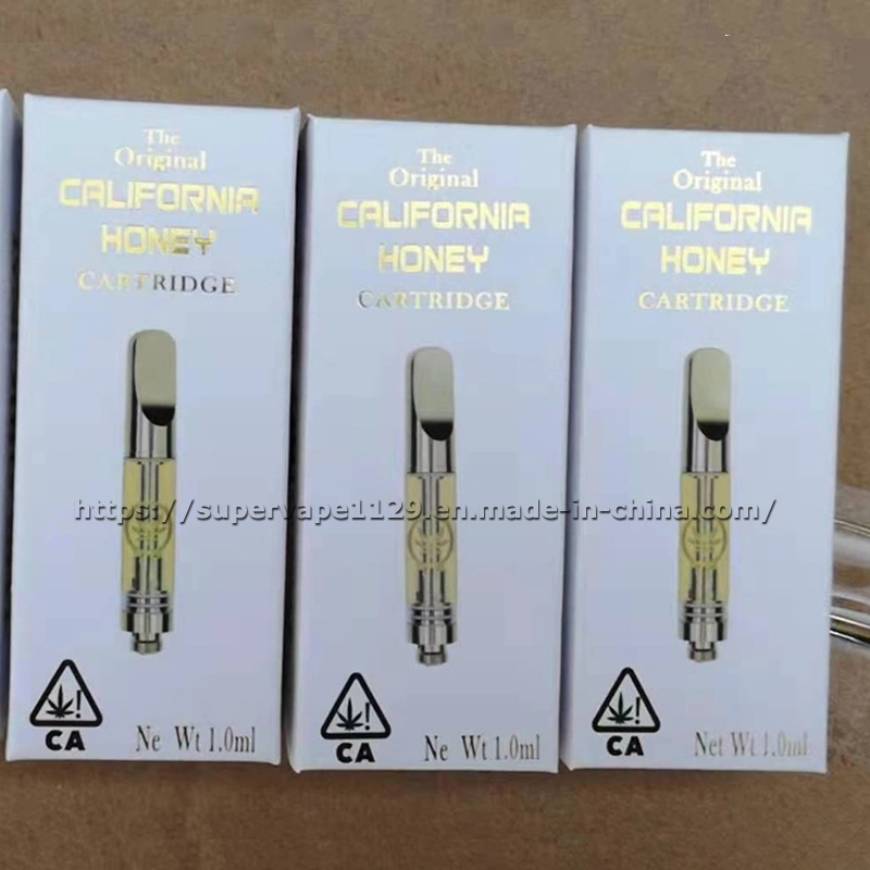 California Honey Gold Cartridge Empty Vape Vaporizer 510 Thread E Cigarettes 0.8ml 1ml Thick Oil Carts with Copper Tip