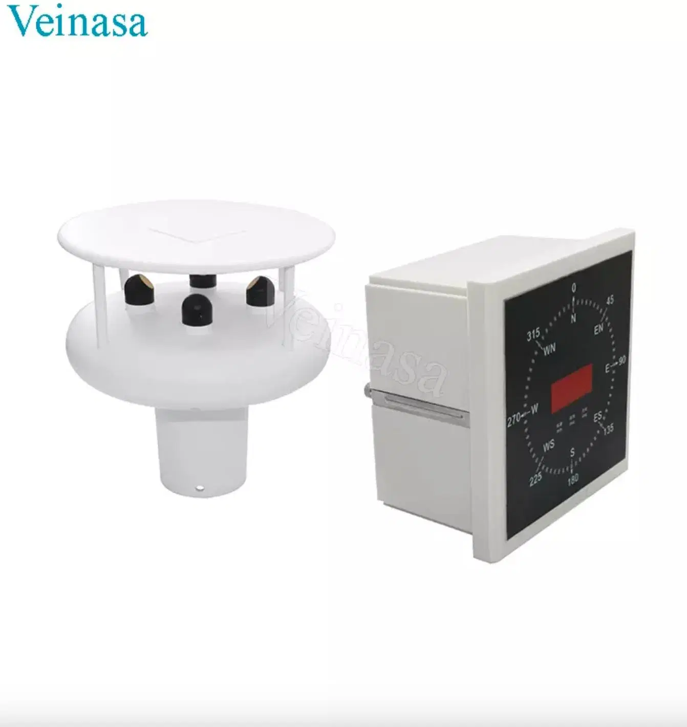 Veinasa-Cxs03-ND Nmea0183 Wind Speed and Direction Tower Crane Anemometer Meter Ultrasonic Indicator Digital LED Display