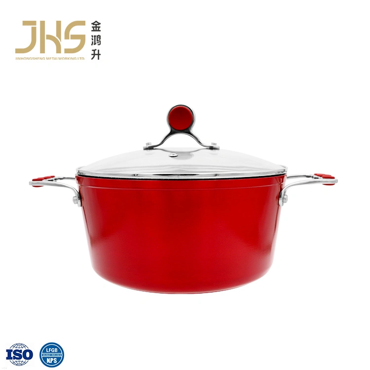 أدوات المطبخ طبخ أحمر Nonstick طبخ مجموعة Casserole Fryingpan Non Stick أدوات الطهي