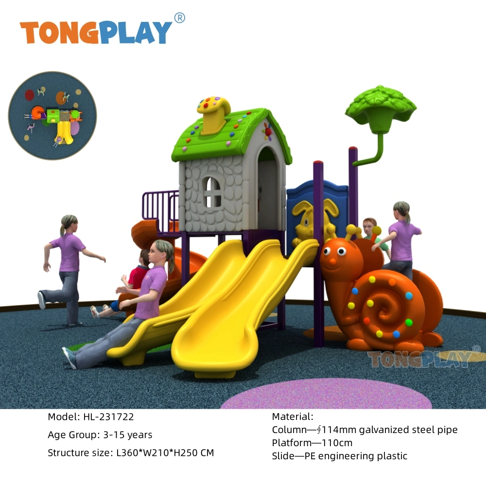 Tongplay Kids Game Preschool Slide and Climb Theme Park for 15 Years Old Indoor or Outdoor Playground