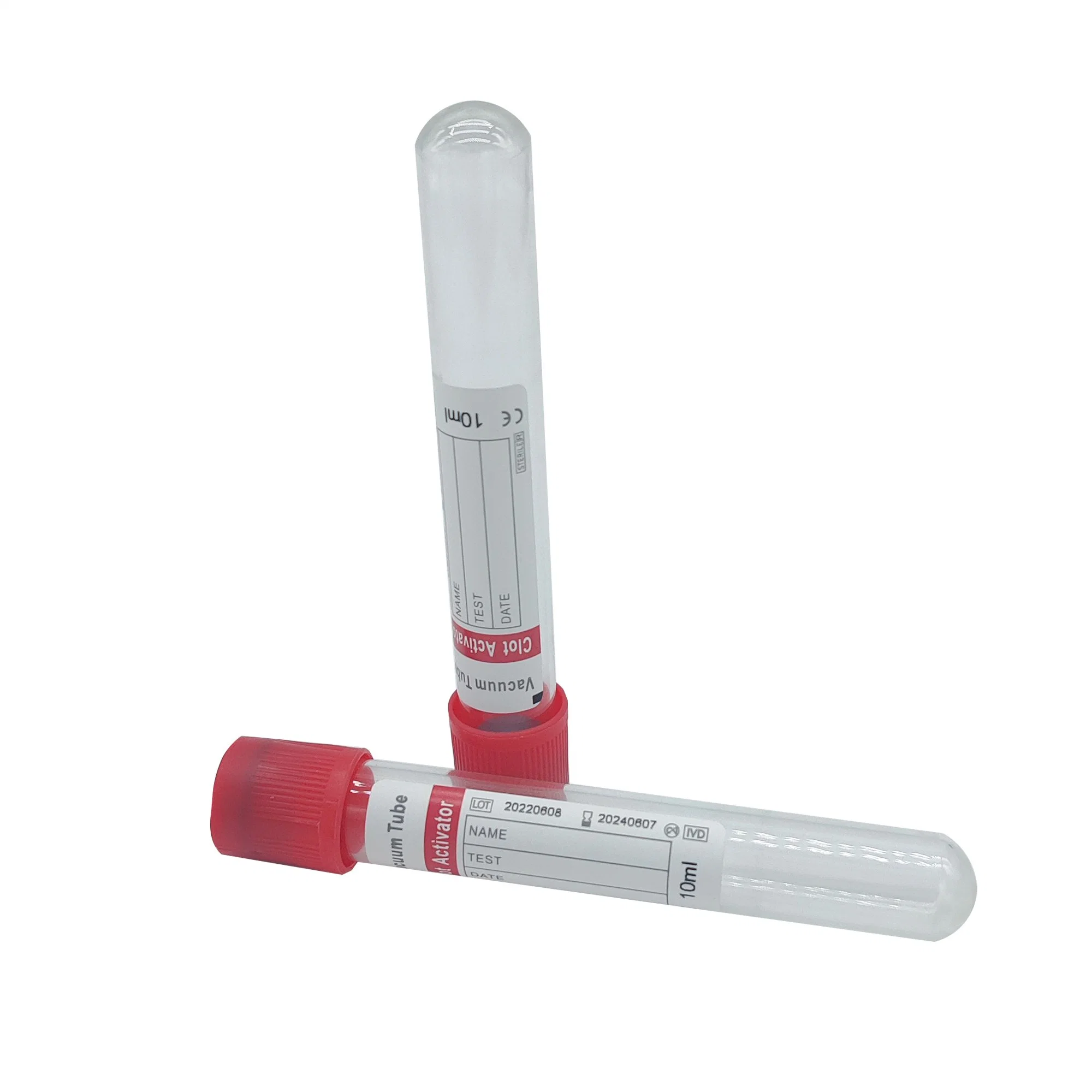 Babio Disposable Medical Pet Plain Red Cap Vacuum Blood Collection Tube