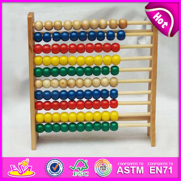 2015 Nueva llegada Kid Abacus de madera, juguetes de madera de los niños de educación, abalorios de madera Caculating Abacus Abacus de Boy Genius QQ-6029[1].