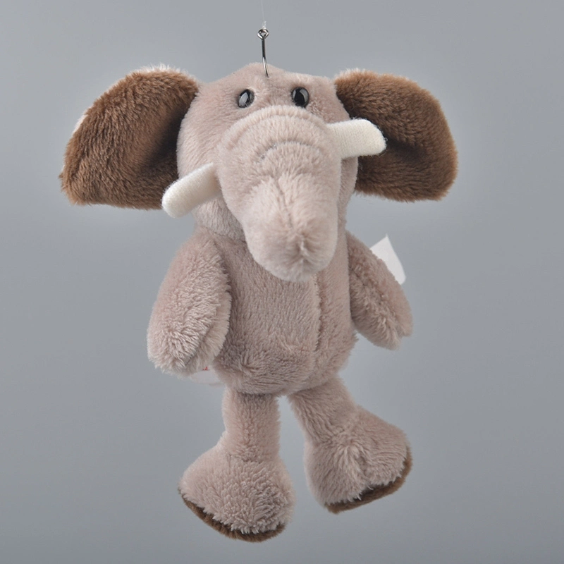 OEM ODM Custom 10cm Lovely bourré Toy Animal peluche douce Porte-clés éléphant