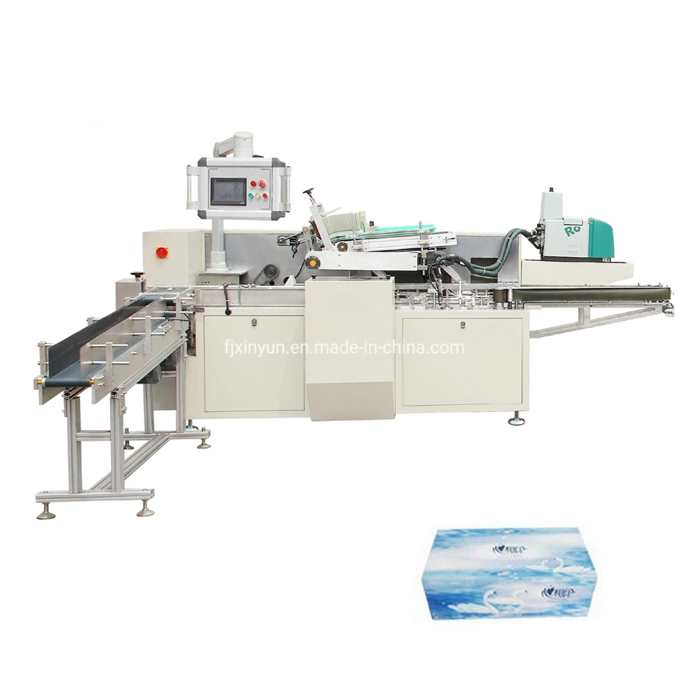 Full Automatic Facial Tissue Paper Cardboard Box Packing Machinery