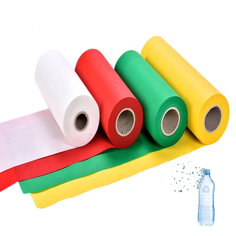 Pet Polyeter Terephthalate White Color RPET Nonwoven Spun-Bond Non Woven Roll Fabric