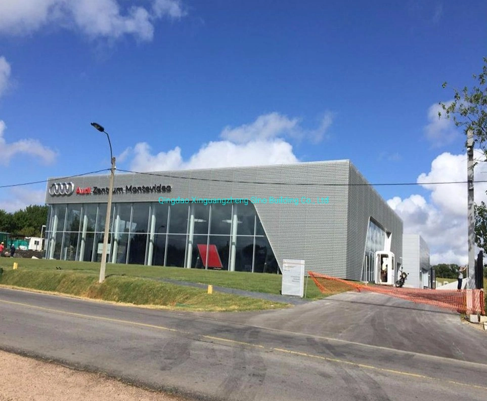 Estructura de acero prefabricadas Uruguay Showroom Coche Audi Tienda 4s Sala de Exposiciones