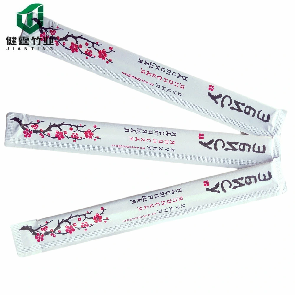 Hot Sale Russia Market Disposable Bamboo Round Chopsticks with Customized OPP Wrapper