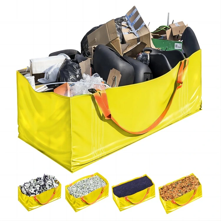 2 Cubic 3 Yard 8X2.4X1.2 Feet Dumpster Skip Bag for Waste Industrial Garbage Waste Skip Dumpster PP Jumbo FIBC Big Bag with Logo