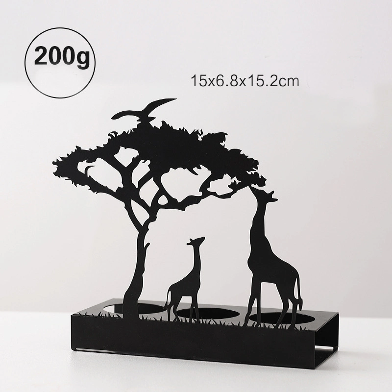 Nuevo creativo Metal Silhouette Candle Holder decoración ornamento minimalista Candlestick