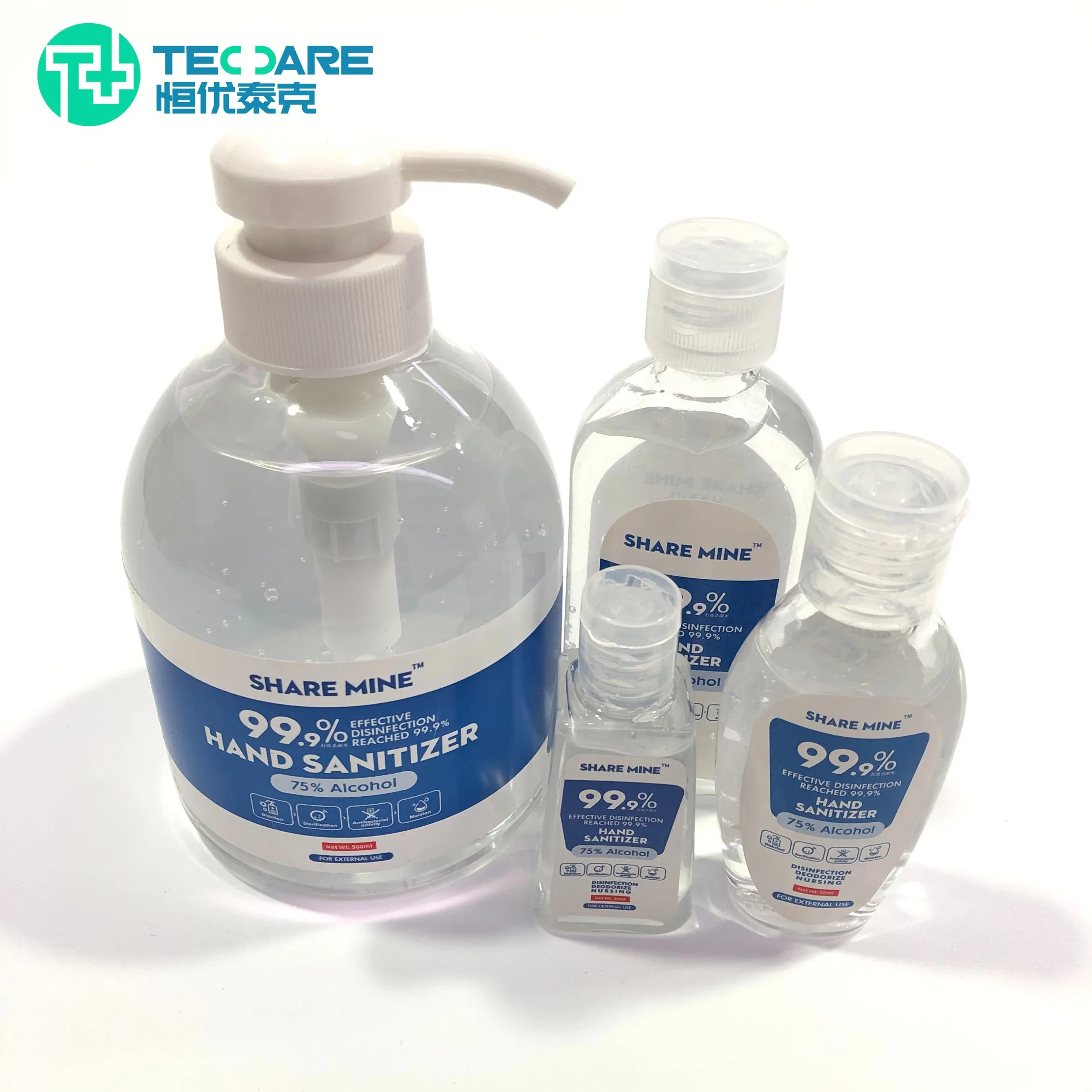 L'alcool Instant Hand Sanitzer Wash-Free désinfecter l'éthanol à 75 % de gel de l'alcool Hand Sanitizer