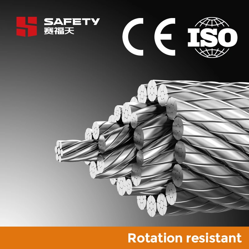 35W*K7 35wxk7 Same as Dyform 34lr High Performance Compacted Rotation Resistant Steel Wire Rope 28mm 30mm 32mm 34mm 36mm