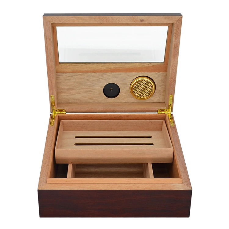 Wholesale Portable Travel Cigar Humidor Case Wooden Box Store Cigars