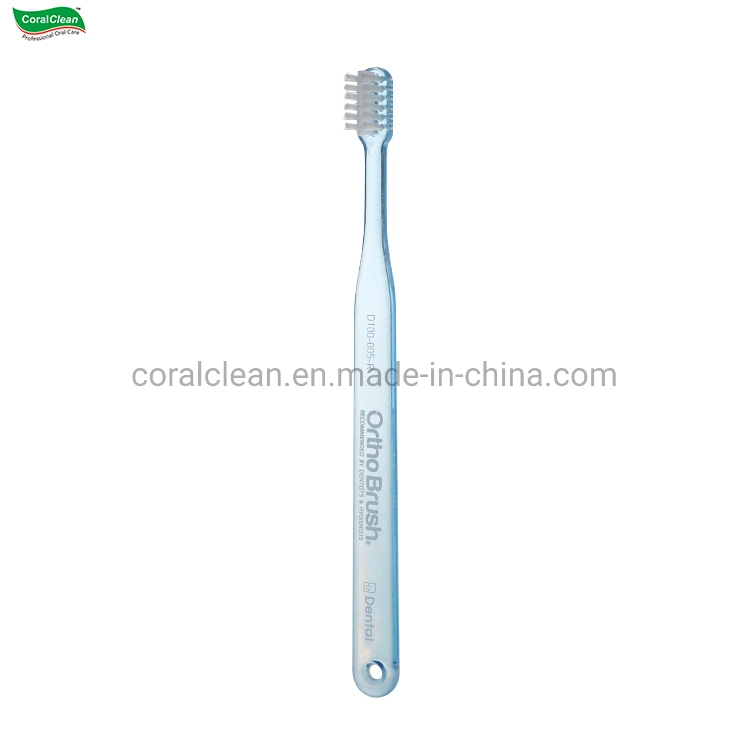 V Shape Transparent Handle Orthodontic Toothbrush Travel Home Hotel