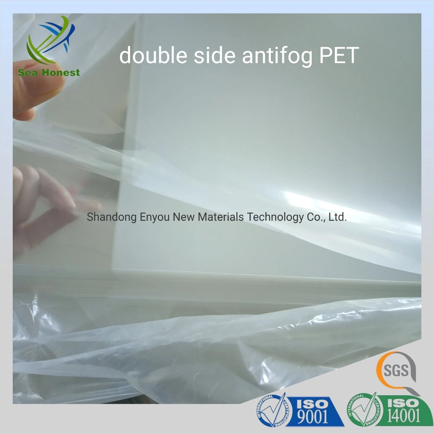 Clear Double Sides Anti-Fog Die-Cutting Pet APET PETG PVC Plastic Sheet for Face Mask Shield