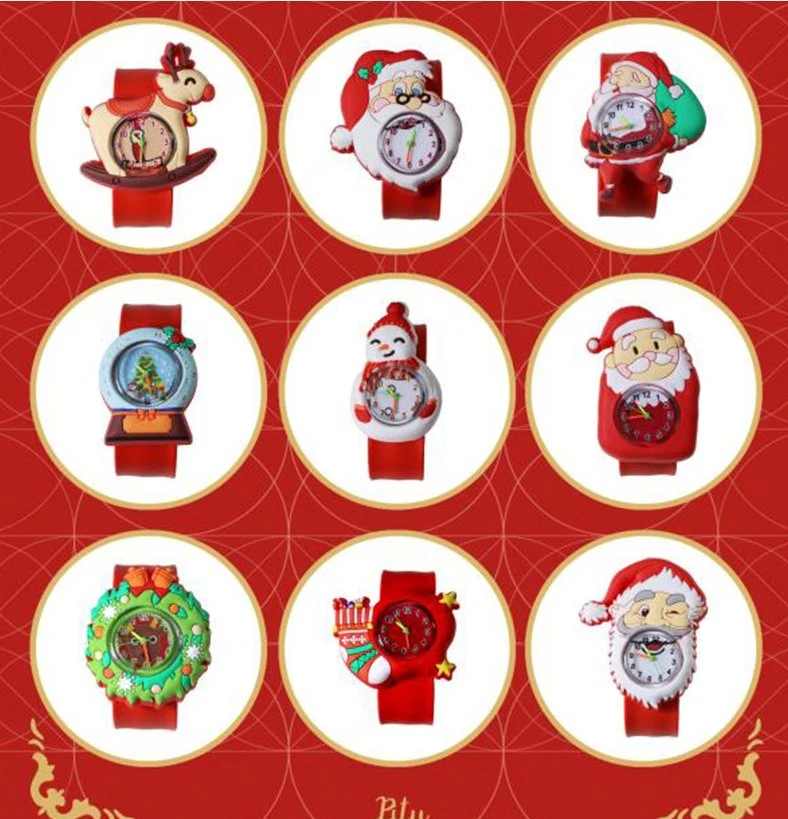 Navidad serie 3D Cartoon silicona niños Slaca Watch regalo