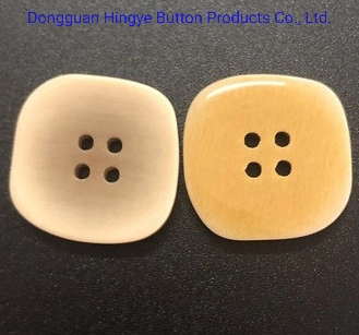 Resin Button Polyester Imitation Wooden Finishing Button for Garment Accessories