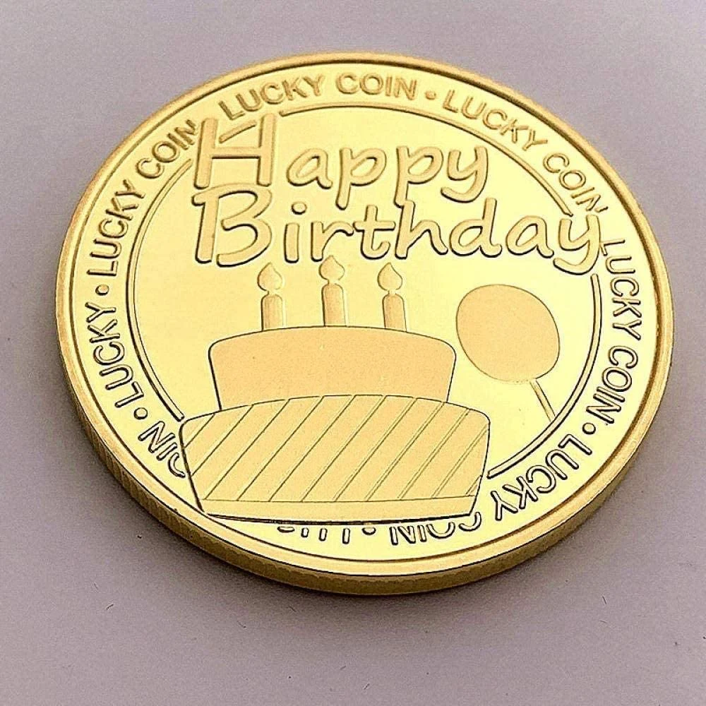 Custom Factory Price Happy Birthday Plating Challenge Coins Metal