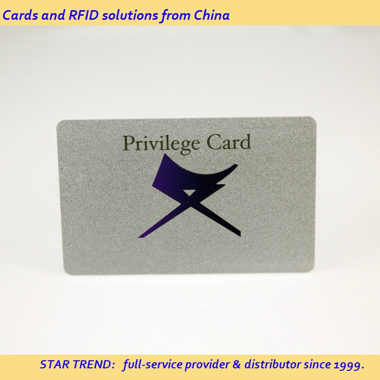 PVC/PET/carte papier utilisée comme carte de membre/Business Card/carte-cadeau/carte VIP/Gold et Silver Card/carte à bande magnétique, plastique Smart Carte NFC tag RFID, carte RFID