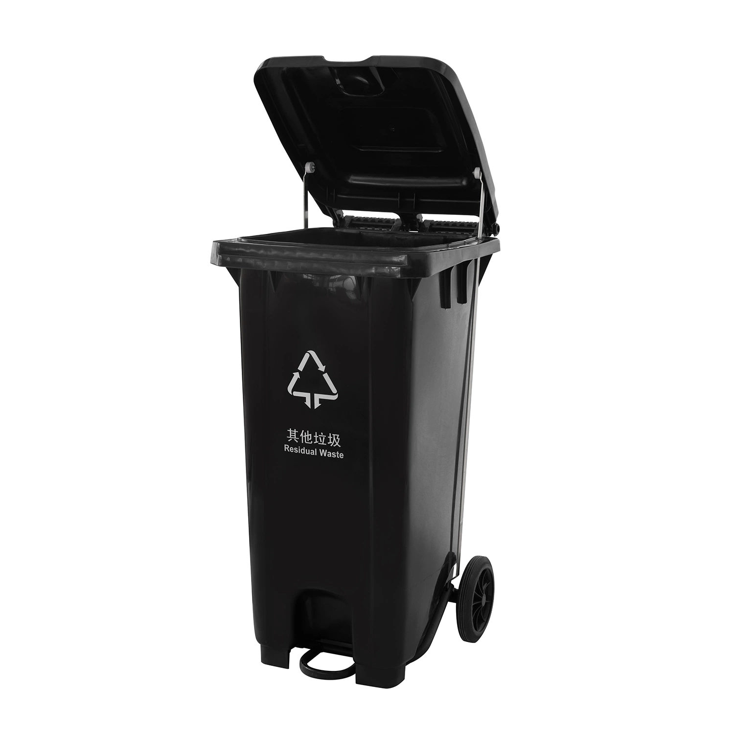 100% Virgin HDPE Environment Friendly 120L Pedal Plastic Garbage Bin 120 Liter Waste Bin with En840