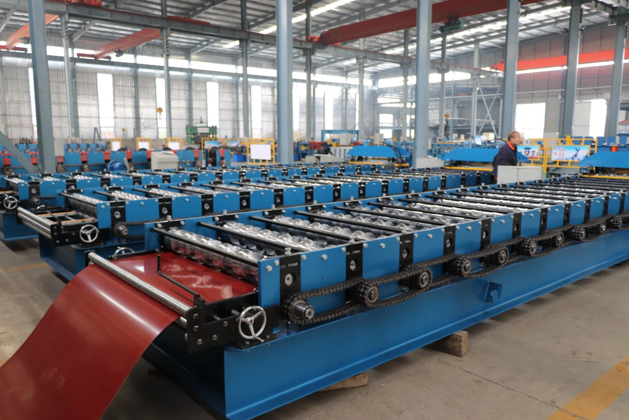 Hot Sale PLC Control Pbr Bir Trapezoidal Roof Tile Roll Forming Machine