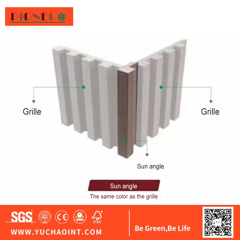 Co-extrusión sólida Madera plástico Revestimiento de pared compuesto Segunda generación WPC Panel de pared