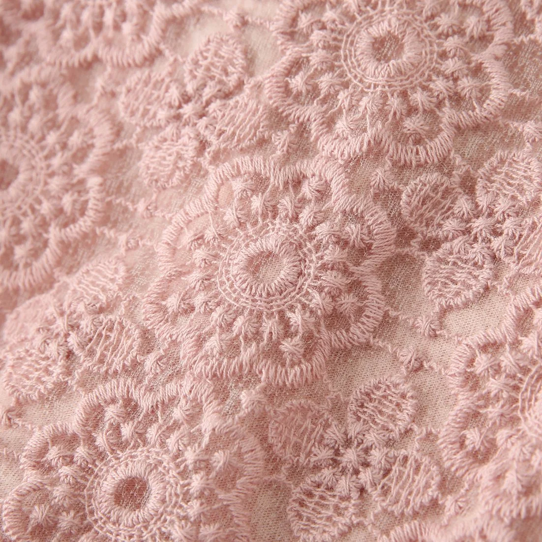 2022 Fashion Girl Baby Pink Jacket Clothing with Lace Fabric and Cotton Lining