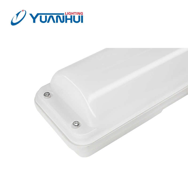 Aluminum Housing LED Triproof Light Batten White Lamp with No Clips Protection From Dismantlement