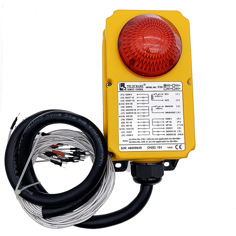 F24-6D+ 6 Key Double Speed 433MHz Industrial Wireless Remote Control for Cranes Truck