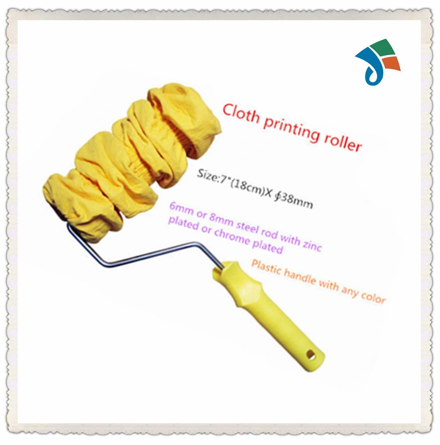 Plastic Handle with Zinc Plated or Chrome Plated Frame Cloth Printing Roller
