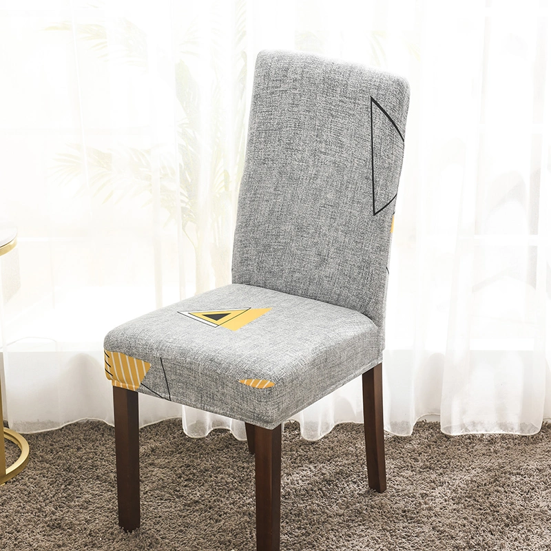 Wholesale/Supplier China Cheap Cost Stretch Chair Cover 3D Printing Half Back Elastic Chair Seat Cover for Home Hotel