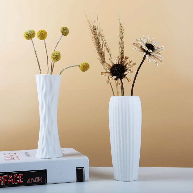 White Ceramic Flower Vase for Home Decoration Decorative Tabletop Centerpiece Vase/Flower Pot