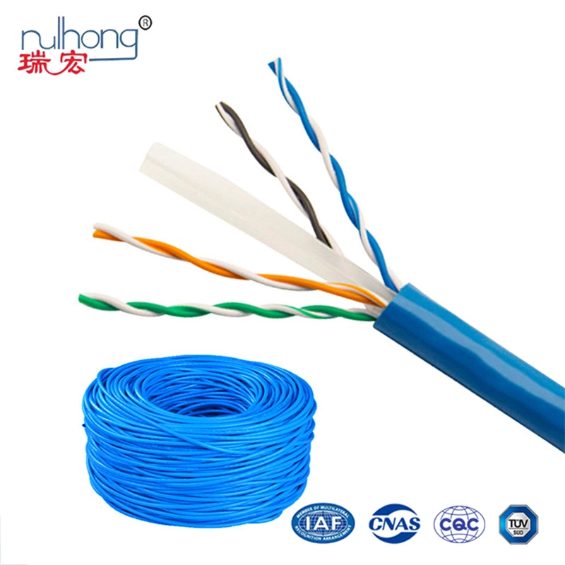 Cable de red de fibra óptica de comunicación de núcleo de cobre local RoHS Cat5e Cat6 cable LAN