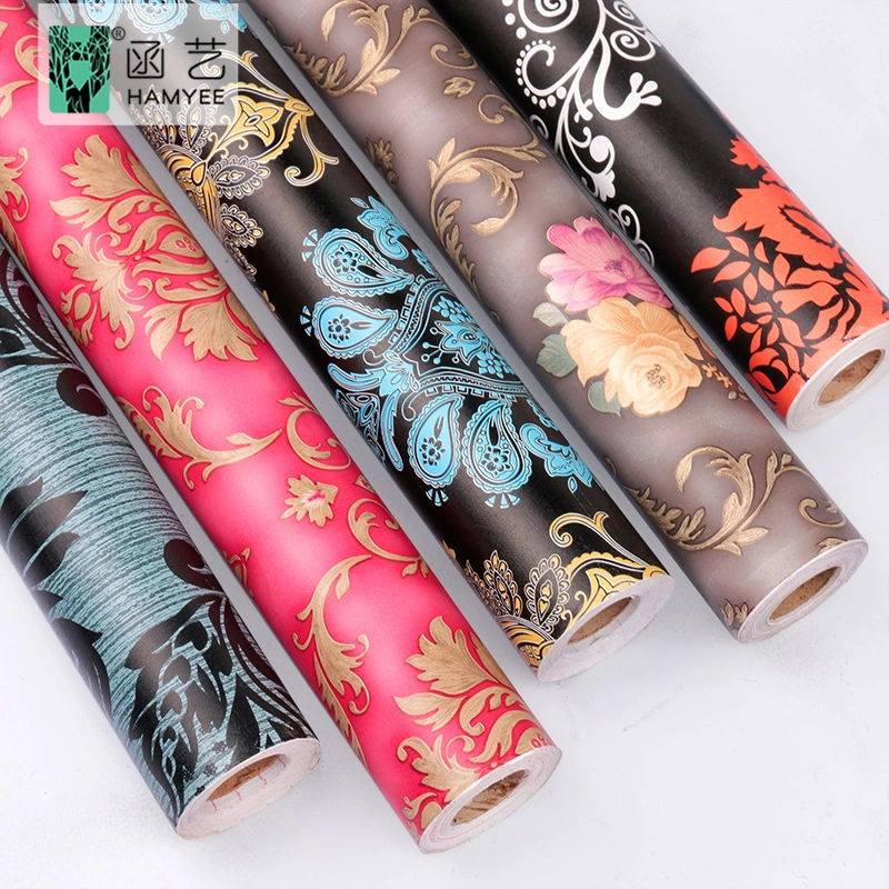 Factory Price Vinyl Wallpaper Sticker Floral Pattern Wall Paper Cover for Wholesale/Supplier