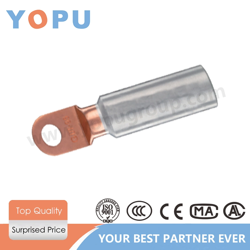 Yopu Dtl-2 Cu-Al Bimetal Bolt Cable Lug Copper Aluminium Metallic Tubular Crimping Terminal