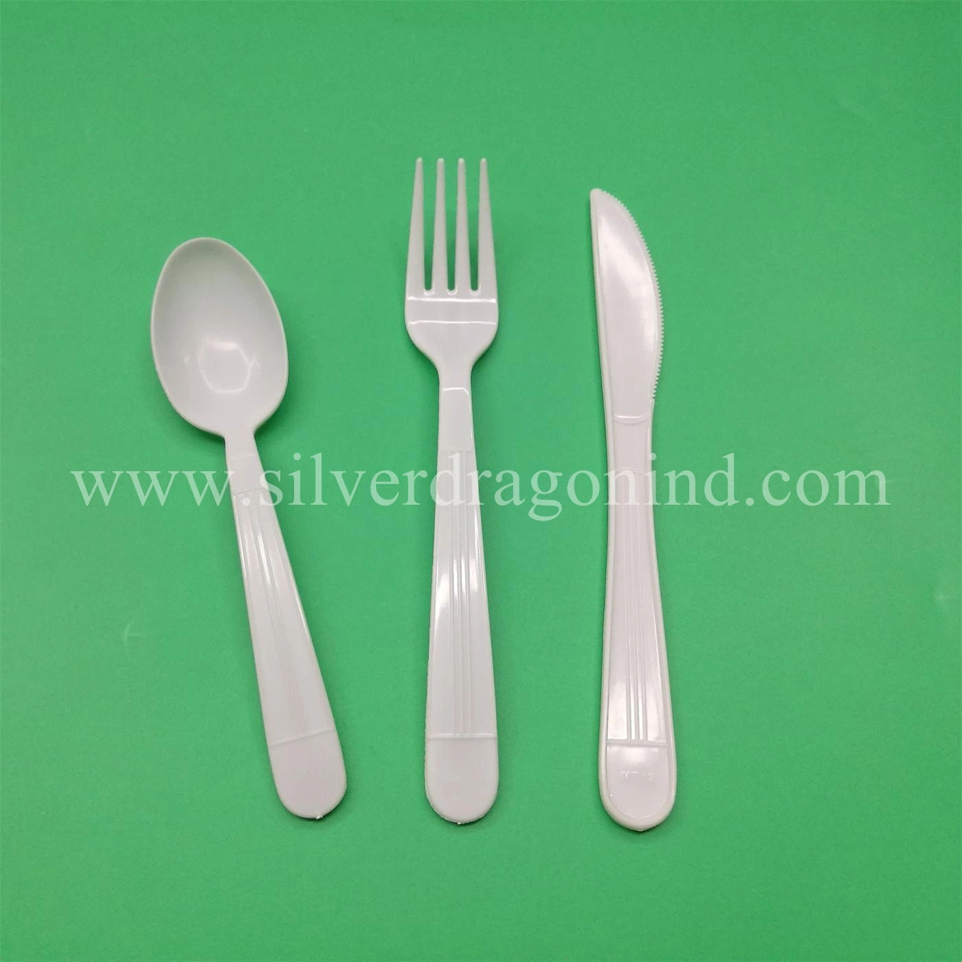 Heavy Weight 7 Inch PP Plastic Disposable Cutlery Fork Knife Spoon