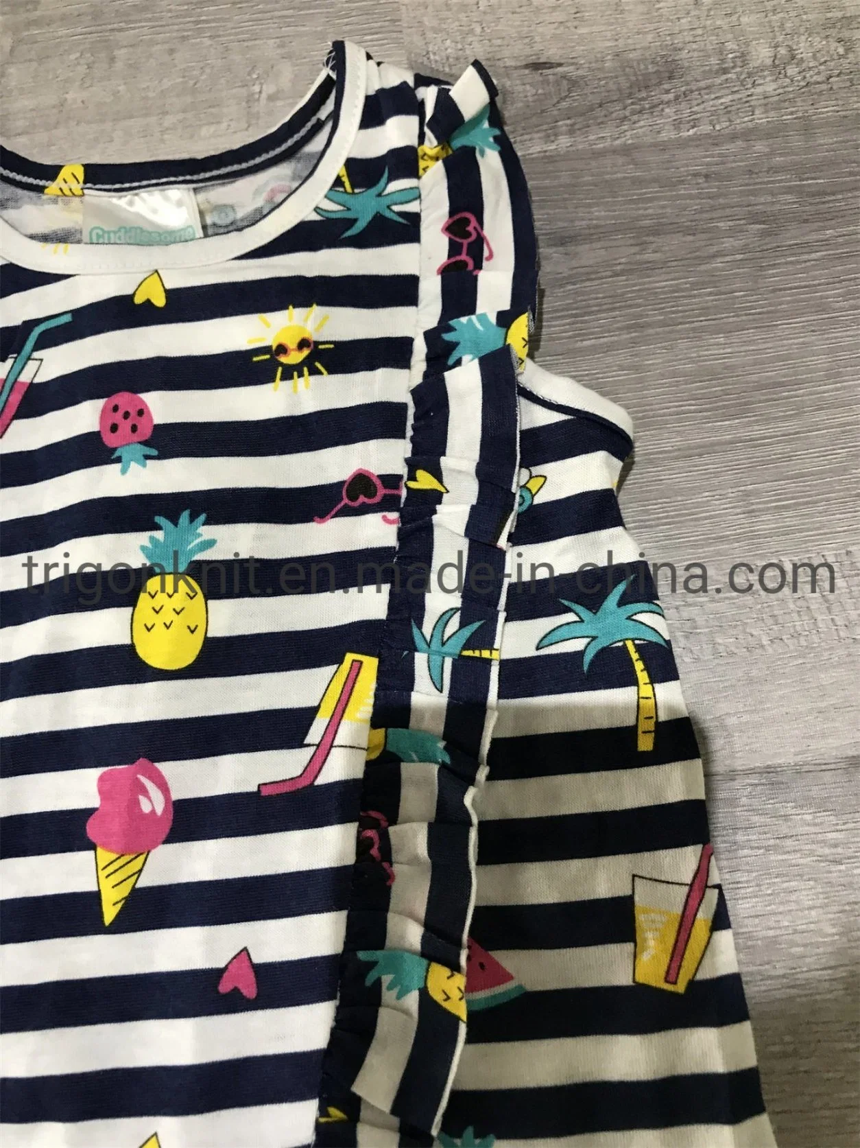 New Children&prime; S Girls Printed Cotton Vest Cartoon T-Shirt Sleeveless Vest Baby&prime; S Clothing