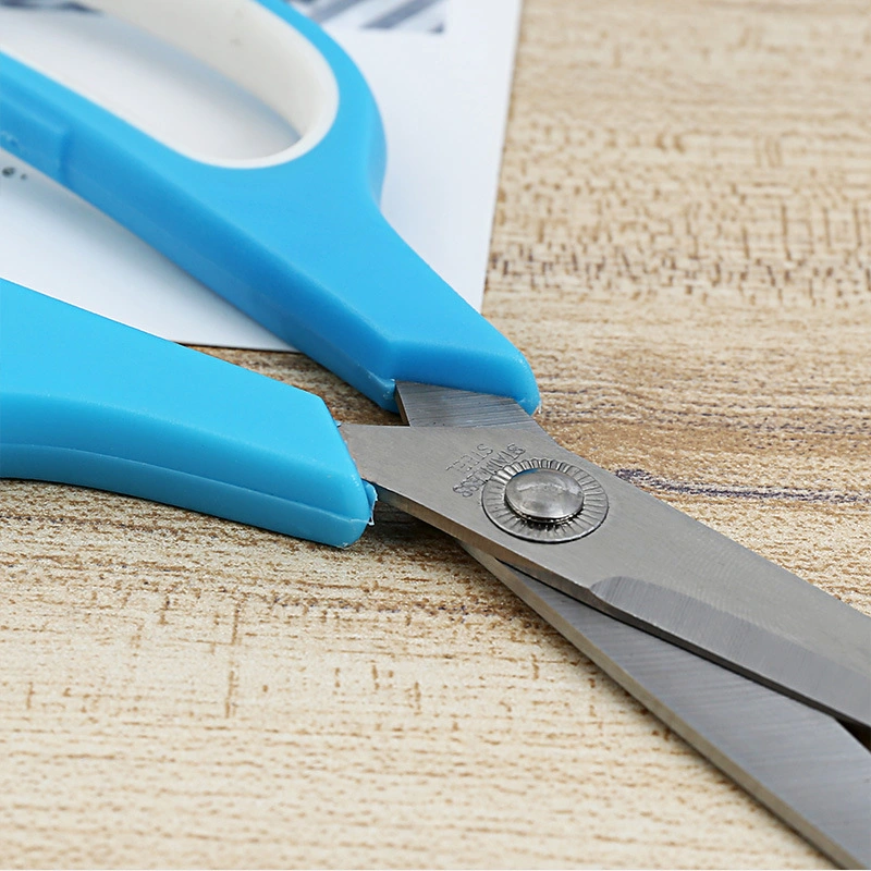 Affordable Sharp Stainless Steel Color Rubber Plastic Scissors