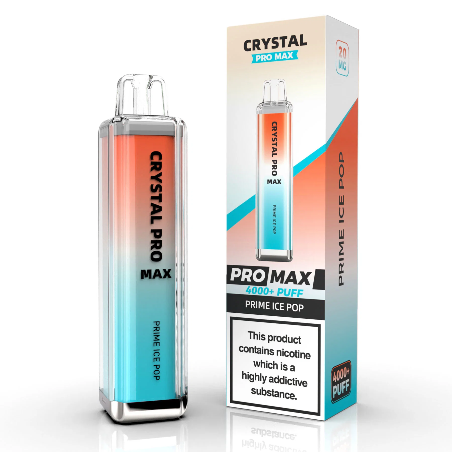 Hot Sale in Europe New Products 0% Nicotine Wholesale/Supplier 5K, 7K, 10K Crystal PRO Max